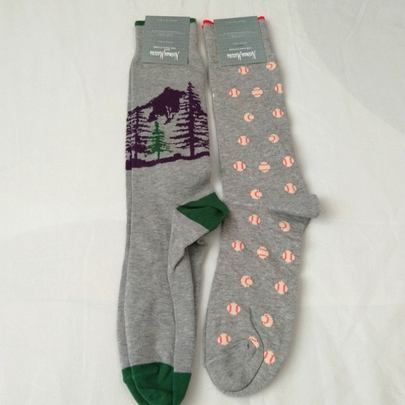 Neiman Marcus men's hesiery cotton blend socks two pair bundle size 8-12 grey - Picture 2 of 4